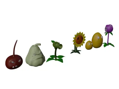 Plant defence - plant attack - plant angry Low-poly 3D model