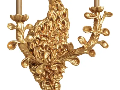 Gerald Bland wall light with ceramic leaf 3D model