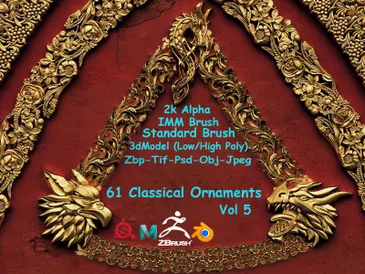 Freds 61 Classical Ornaments Vol 5 Low-poly 3D model