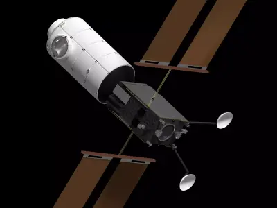 Integrated Gateway HALO and PPE modules 3D model