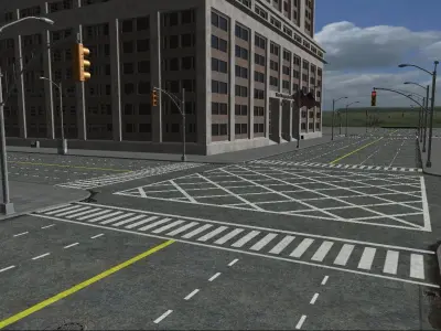 Traffic light collection Low-poly 3D model