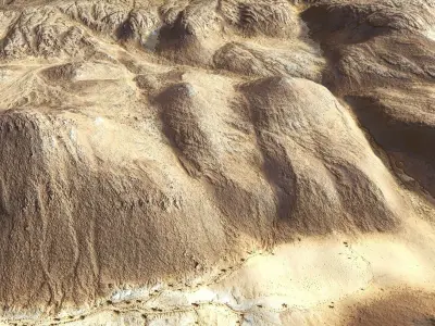 Rocks Terrain Dunes Mountain Cliffs Landscape PBR Low Poly 04  Low-poly 3D model