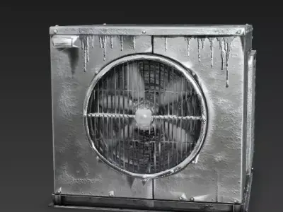 Industrial Rooftop HVAC Unit 3D Model Low-poly 3D model