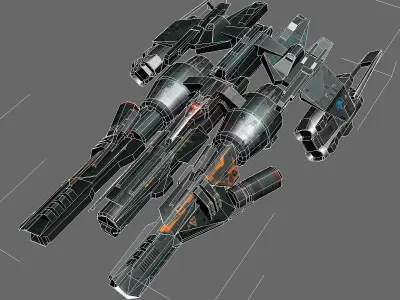 SF Buran Bomber B4 Low-poly 3D model