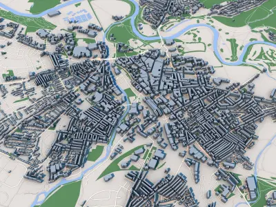 Carlisle City in England 3D model