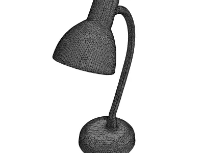 Modern Green Chrome Desk Lamp Low-poly 3D model