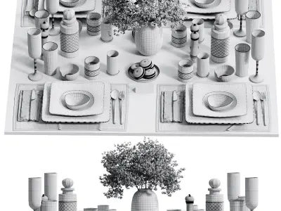 Table Set 14 3D model