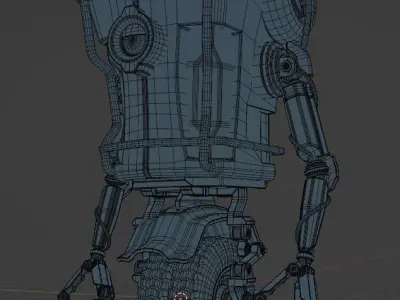 WheelRobot Low-poly 3D model