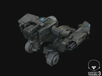 scifi-model537 futuristic robot 3D model