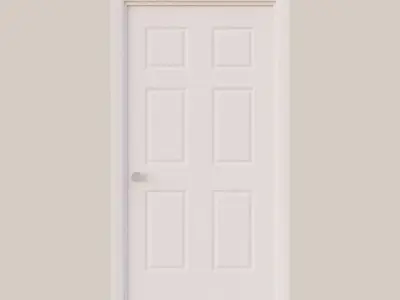 Six Panel Interior Door 3D model