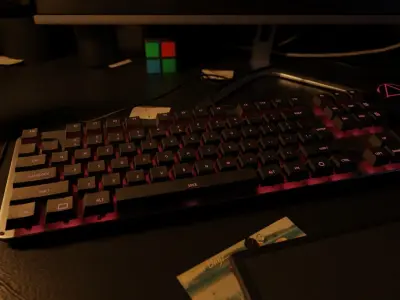 keyboard computer with lights Free 3D model