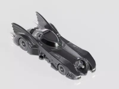 Batmobile Low-poly 3D model