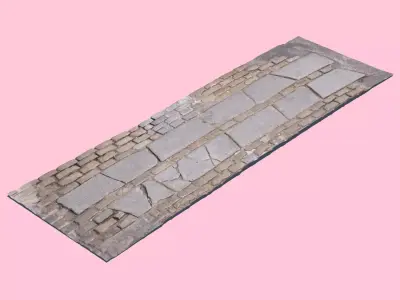 Brick Crosswalk-3D Scan 3D model