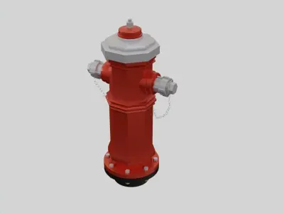 Fire Hydrant 9 - Vintage Fireplug - Emergency Equipment Low-poly 3D model
