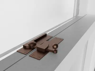 Triple Sash Window 3D model