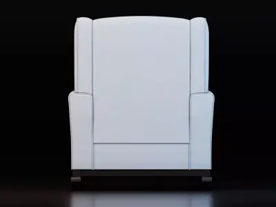 Classic Upholstered Rocking Chair Low-poly 3D model