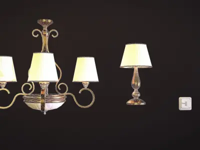 Lighting Pack low-poly Game-Ready Low-poly 3D model