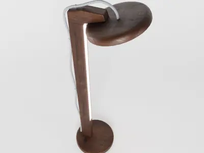 Modern Wooden Floor Lamp 3D model