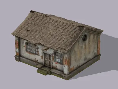 Old Countryside House Low-poly 3D model