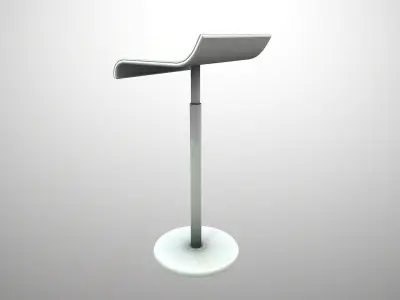 Futuristic Stool Bar Chair Low-poly 3D model