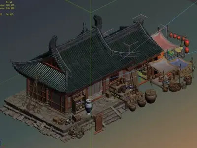 Peach Blossom Island - Retail Store 23 3D model