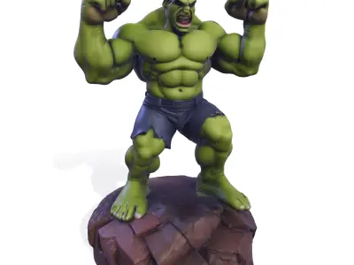 Gamma Rage  HighPoly Hulk 3D print model