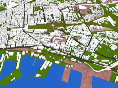 Naples City of Italy Low-poly 3D model