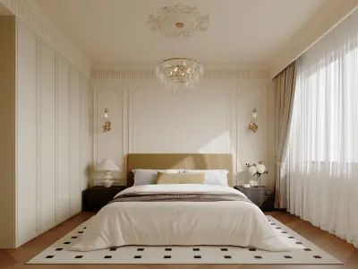Bedroom interior scenes 3D model 50