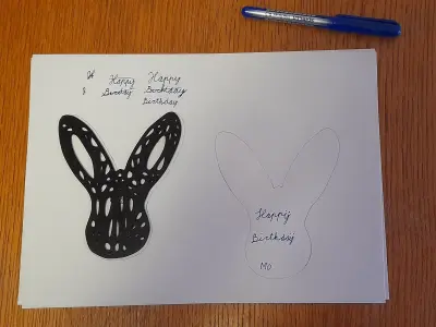 bunny card 3D print model