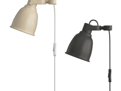 HEKTAR wall lamp with cord 3D model