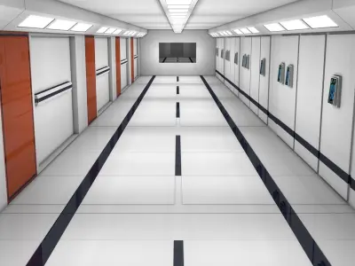 Apartment Corridor 3D model get