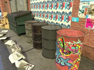 New York Alleyway Assets 3D model