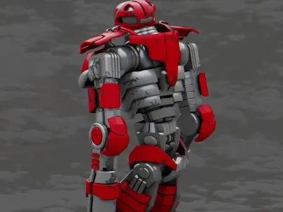 DROID S250 rigged - animated character 3D model