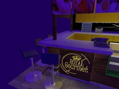Coffee booth  3D model