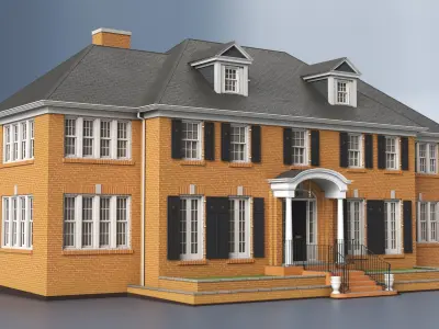  Elegant Brick Colonial House 