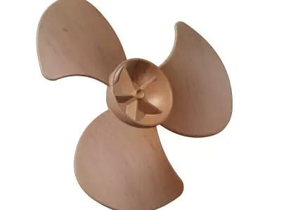 Wooden Fan Blade Toy 3D model
