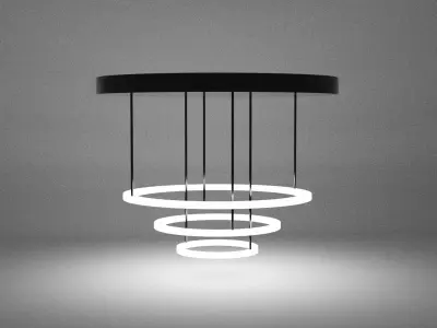Modern Chandelier Low-poly 3D model