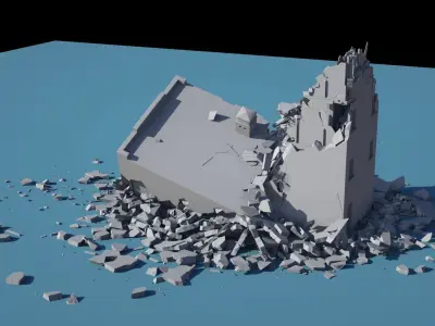 Collapsed Building 2 3D model