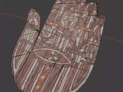 Chaya Berry Spice Area Rug - Distressed Medallion Motif Low-poly 3D model