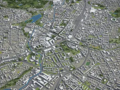 Chemnitz  Low-poly 3D model