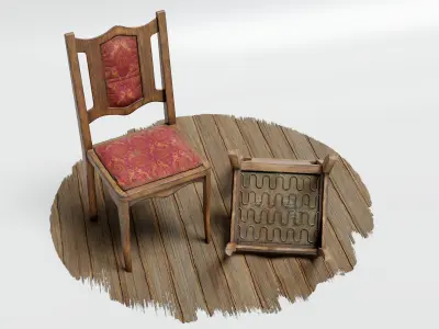 Dining Table Low-poly 3D model