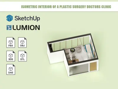 Isometric Interior of a Plastic surgery doctors clinic