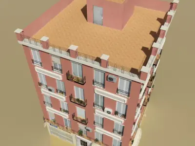 Photorealistic Low Poly Building 3D model