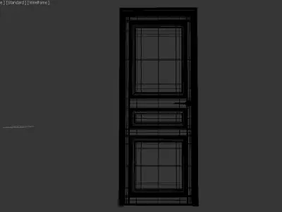 wooden door 3D model 4