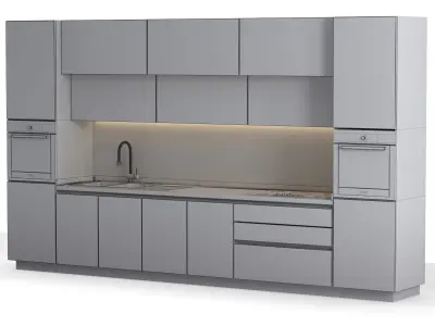 Cabinet modern kitchen design 3D model