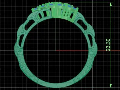 Jewelry ring 445 3D print model