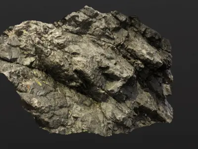 Moa Point Cliffs Photogrammetry Assets  Low-poly 3D model