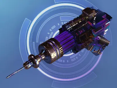 DRILLGUN SCIFI GUN 3D model