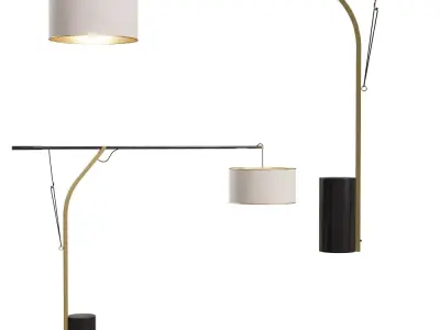 Cantilever Floor Lamp 3D Model  Aria Style 3D model