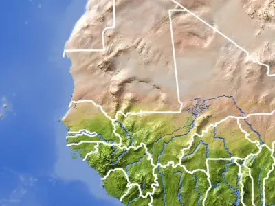 Africa High resolution 3D relief maps 3D model